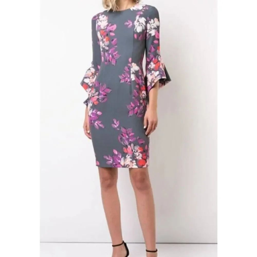 Black Halo Lorie Dress in Harbor Mist sz 4